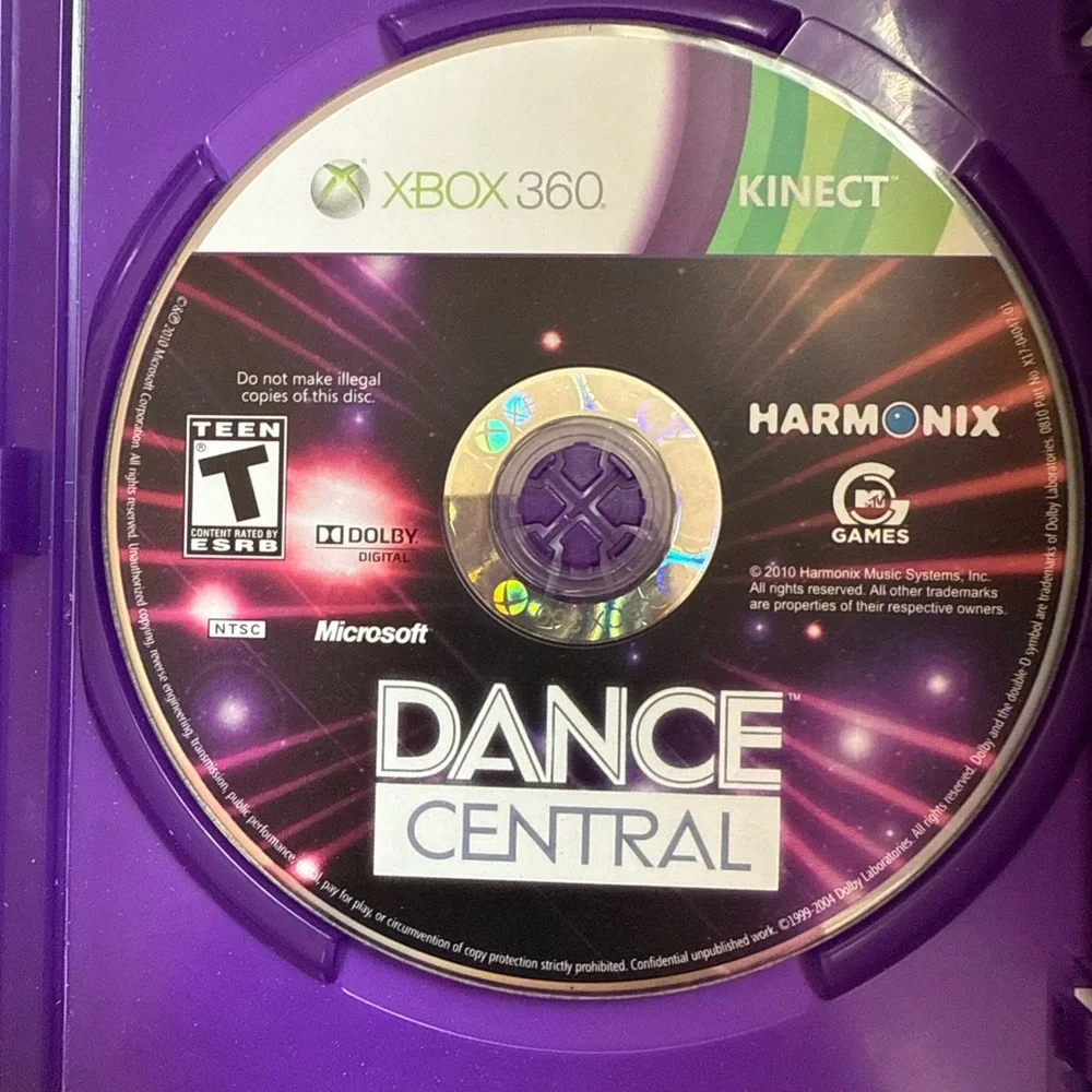 Dance Central (Microsoft Xbox 360, 2010) With Manual & Case